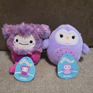 Squishmallows Woxie and Scarlito Plush - Pink and Purple